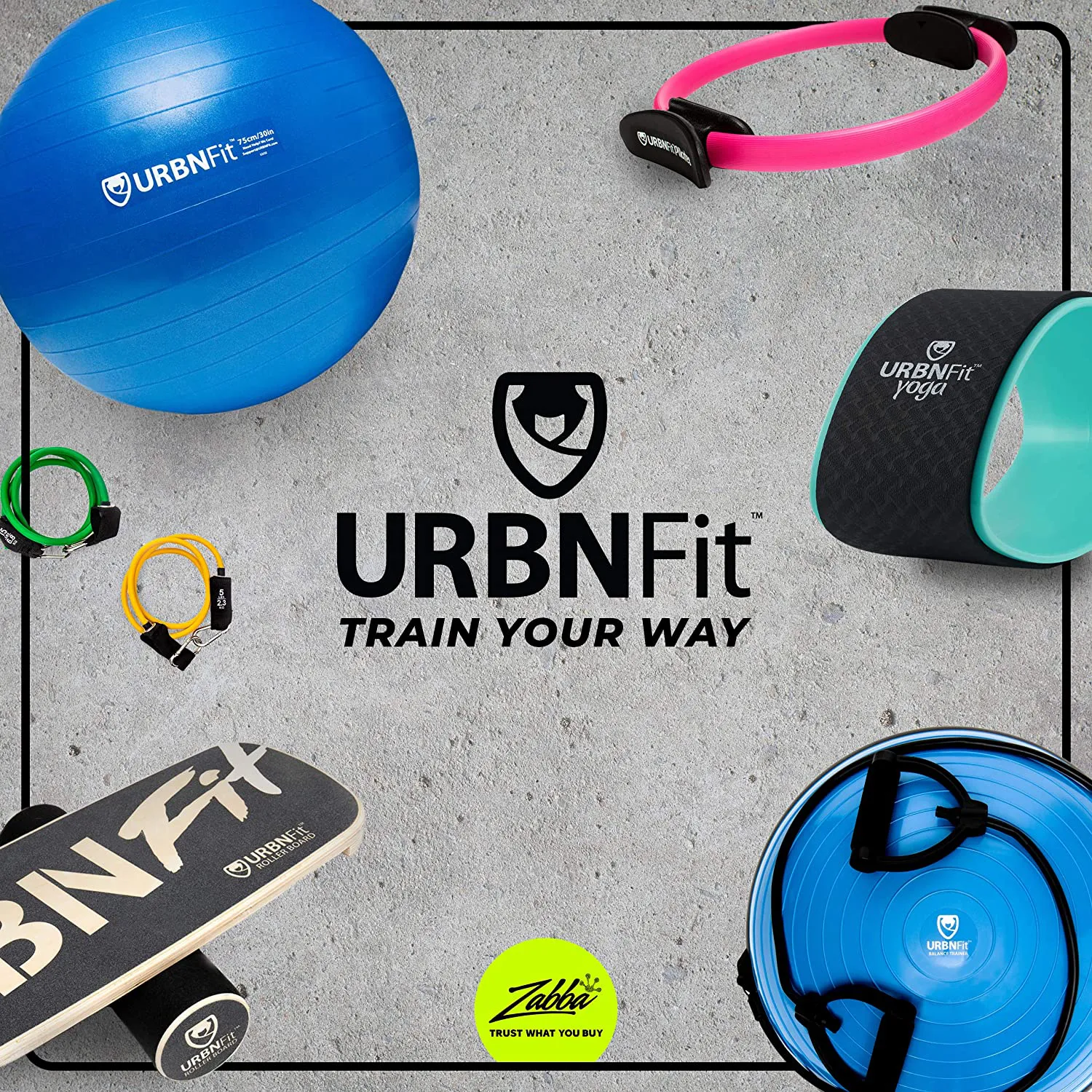 URBNFit Balance Board - Core Trainer - Increase Stability, Strength and Flexibility - Ballet and Dance Trainer