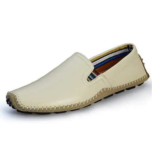 US Size 6.5-11.5 Men Leather Casual Outdoor Soft Slip On Flat Loafers