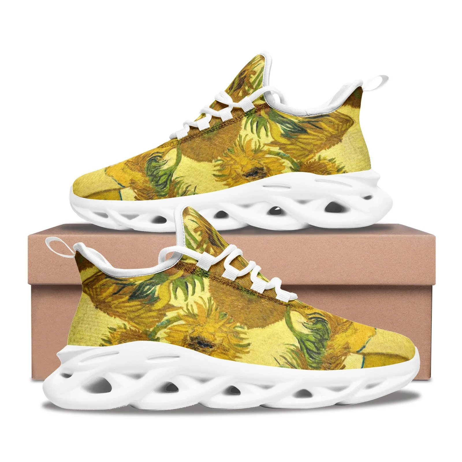 Van Gogh Sunflowers Unisex Bounce Mesh Knit Sneakers