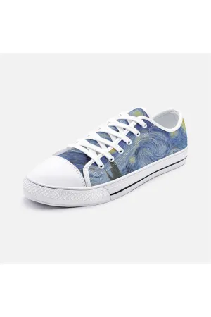 Van Gogh's Starry Night Unisex Low Top Canvas Shoes