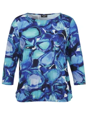 Via Appia Due Printed Blue Top