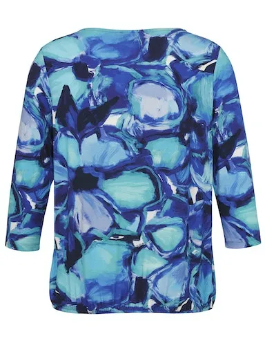 Via Appia Due Printed Blue Top