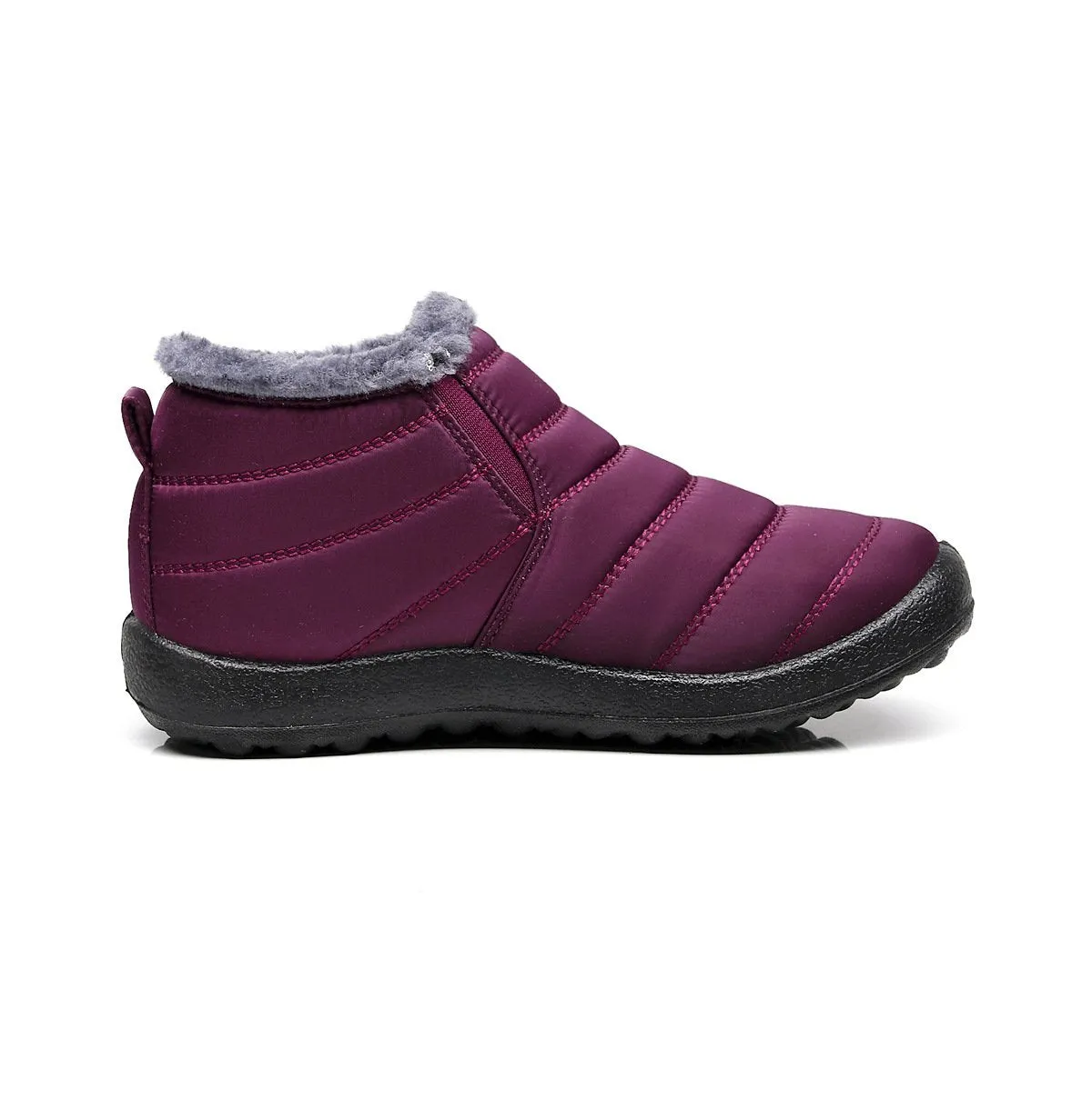 Waterproof fur lining snow boots non-slip warm snow boots for women