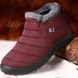 Waterproof fur lining snow boots non-slip warm snow boots for women