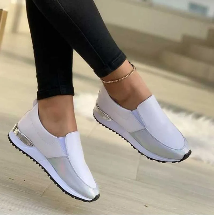 Wenkouban New Women Sneaker Slip On Flat Casual Shoes Platform Sport Women's Shoes Outdoor Runing Ladies Vulcanized Shoes Zapatillas Mujer