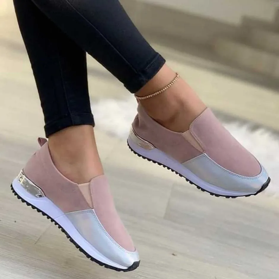 Wenkouban New Women Sneaker Slip On Flat Casual Shoes Platform Sport Women's Shoes Outdoor Runing Ladies Vulcanized Shoes Zapatillas Mujer