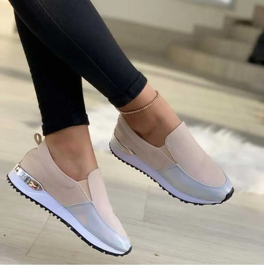 Wenkouban New Women Sneaker Slip On Flat Casual Shoes Platform Sport Women's Shoes Outdoor Runing Ladies Vulcanized Shoes Zapatillas Mujer