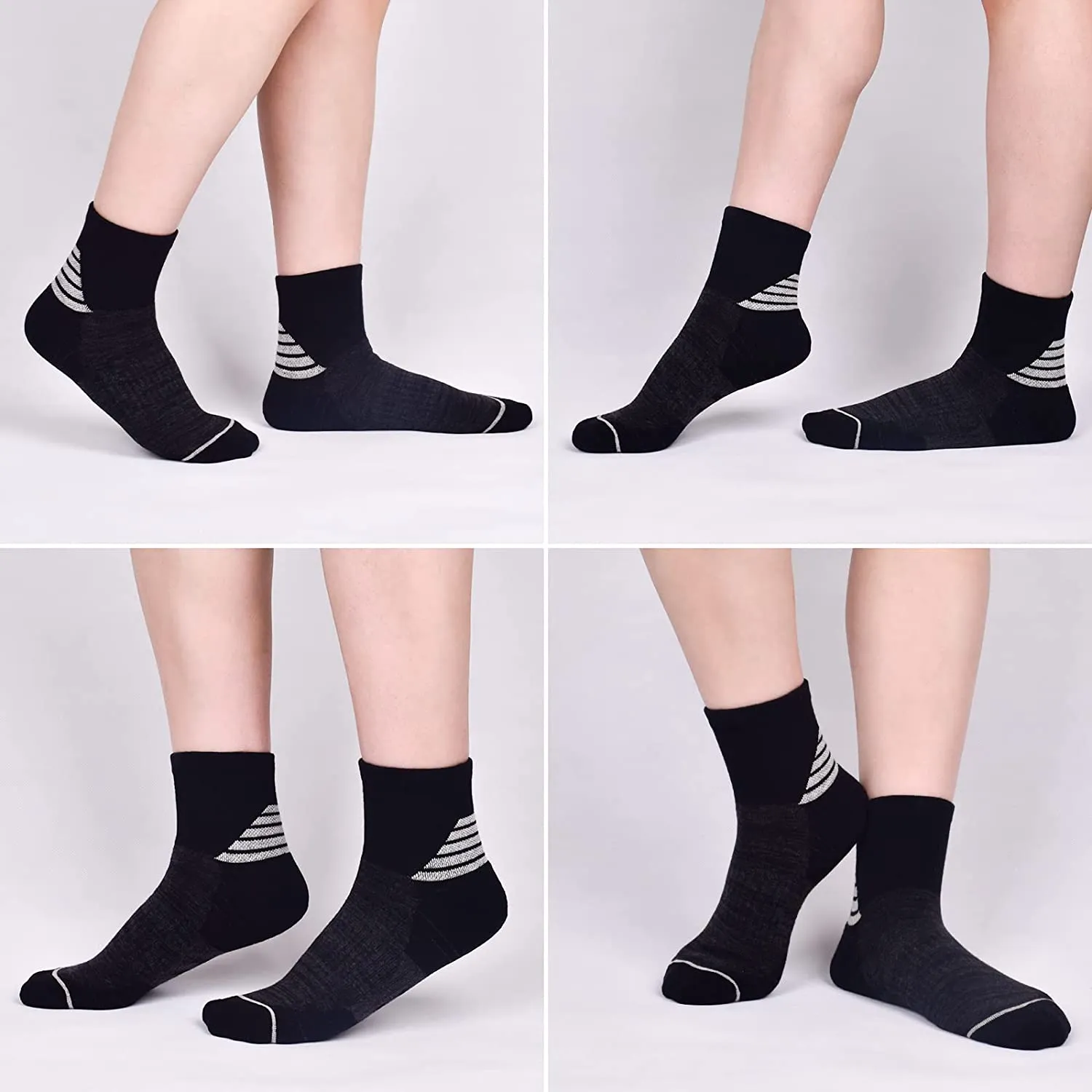 Wholesale Women's Athletic Ankle Socks Quarter Cushioned Running Socks Hiking Performance Sport Cotton Socks