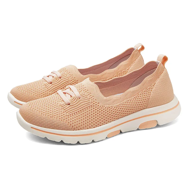 Women's Casual Walking Shoes Slip On Loafer Comfortable Lightweight Breathable Knitted Shoes Fashion Sneakers