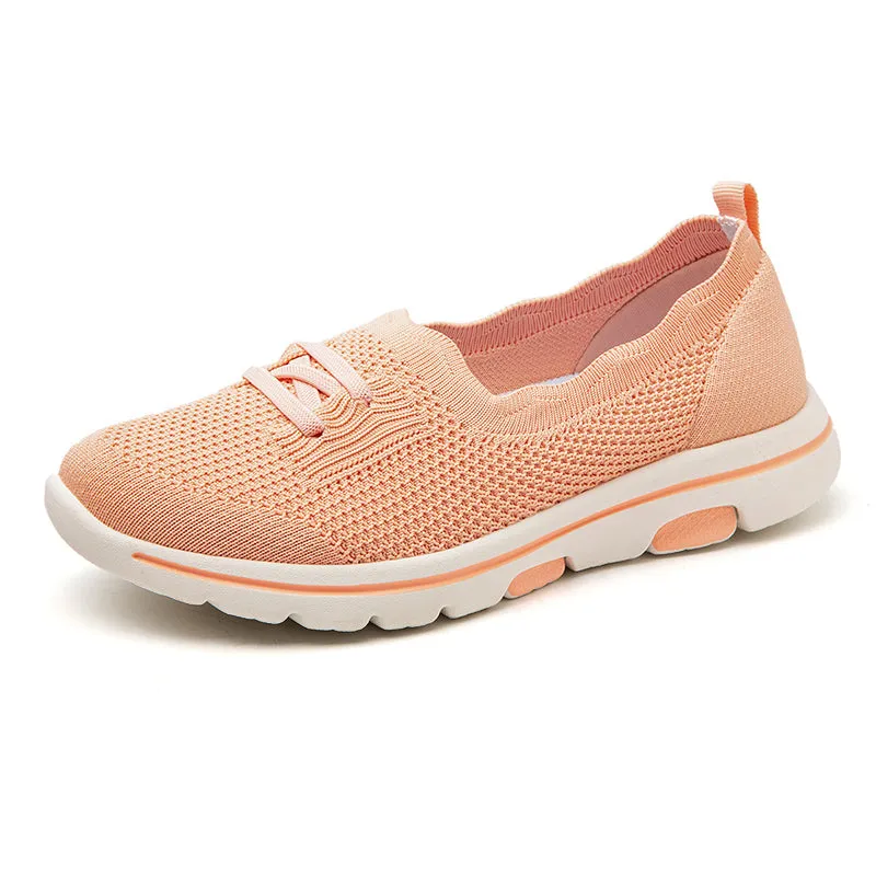 Women's Casual Walking Shoes Slip On Loafer Comfortable Lightweight Breathable Knitted Shoes Fashion Sneakers