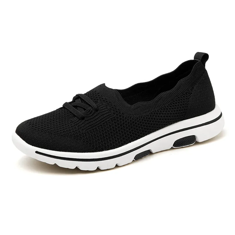 Women's Casual Walking Shoes Slip On Loafer Comfortable Lightweight Breathable Knitted Shoes Fashion Sneakers