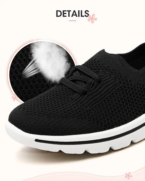 Women's Casual Walking Shoes Slip On Loafer Comfortable Lightweight Breathable Knitted Shoes Fashion Sneakers