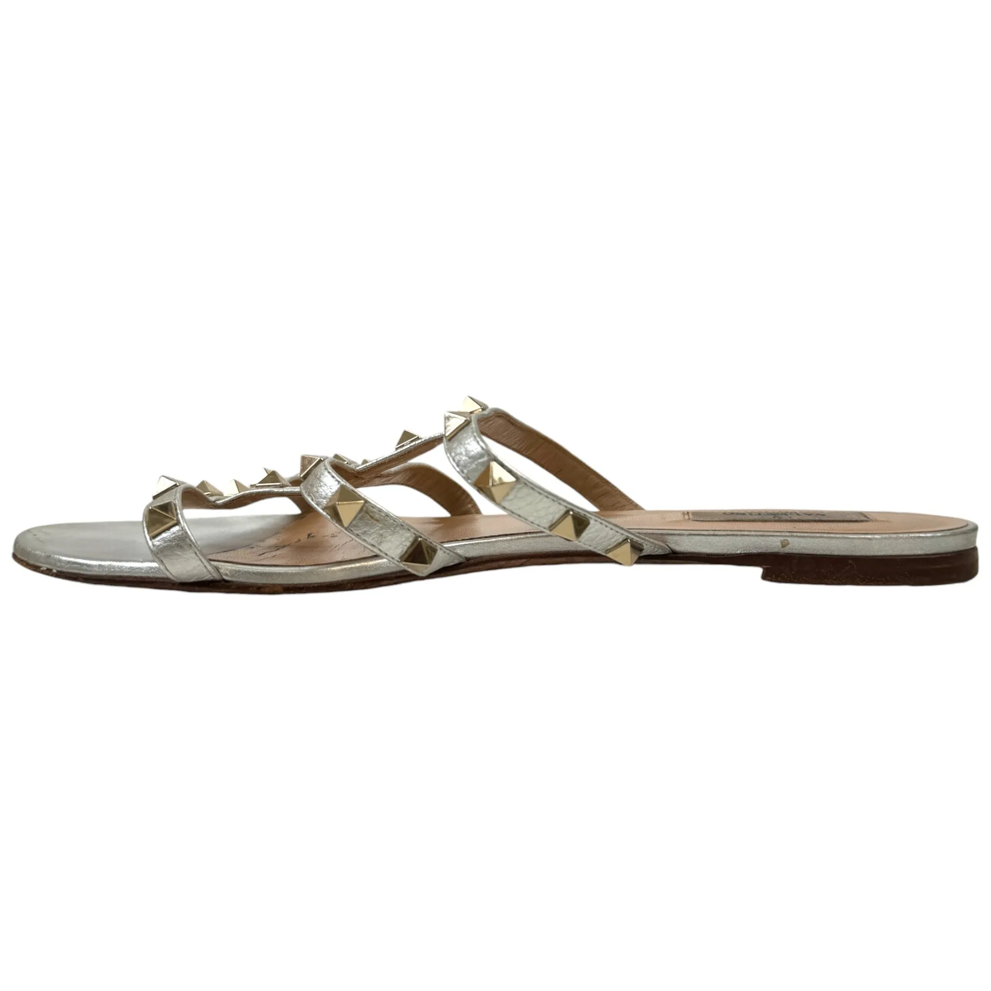 Women's Rockstud Sandals Silver Size EU 40.5 / 7.5