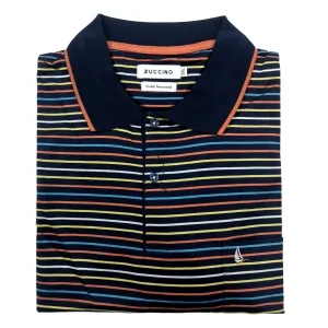 Zuccino Italy SS Double Mecerized Stripe Golfer