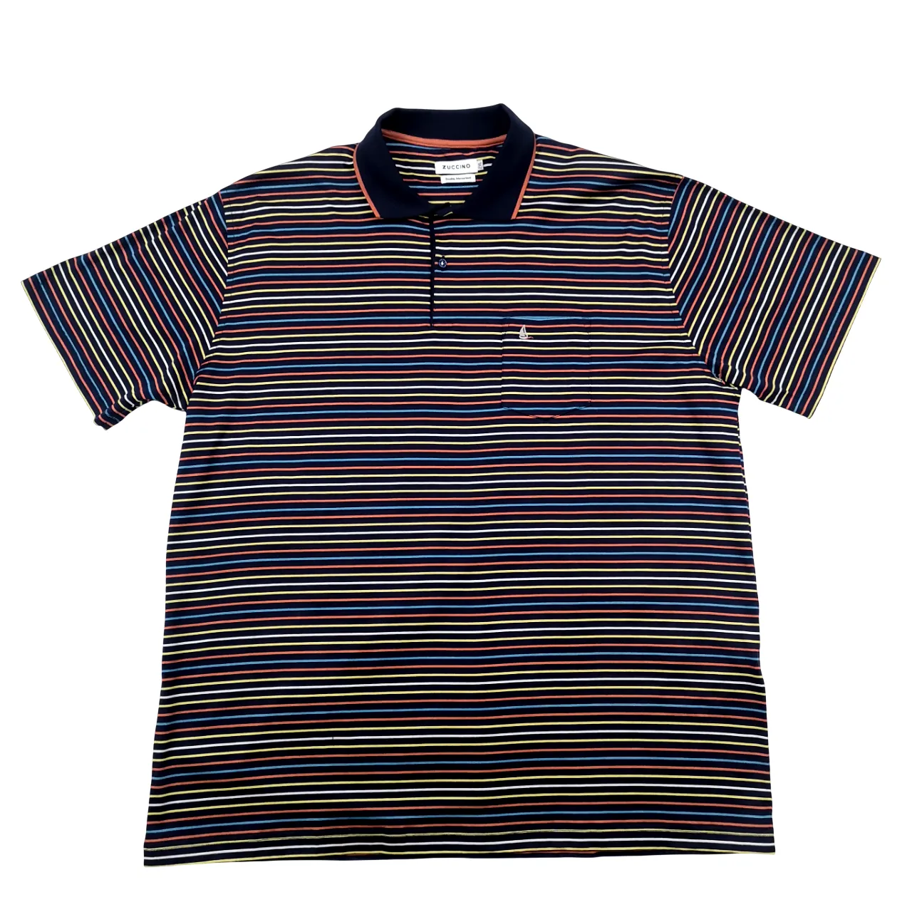 Zuccino Italy SS Double Mecerized Stripe Golfer